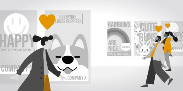 Illustration representing the manipulation tactic: Association To Universal Positive Statements