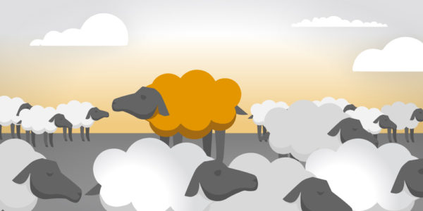 Illustration representing the manipulation tactic: Herd Mentality