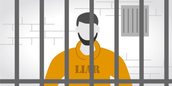 Illustration representing the manipulation tactic: Lying